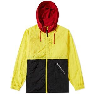 Opening Ceremony Colorblock Crinkle Nylon Storm /Varsity Jacket, Lemon Tart $420